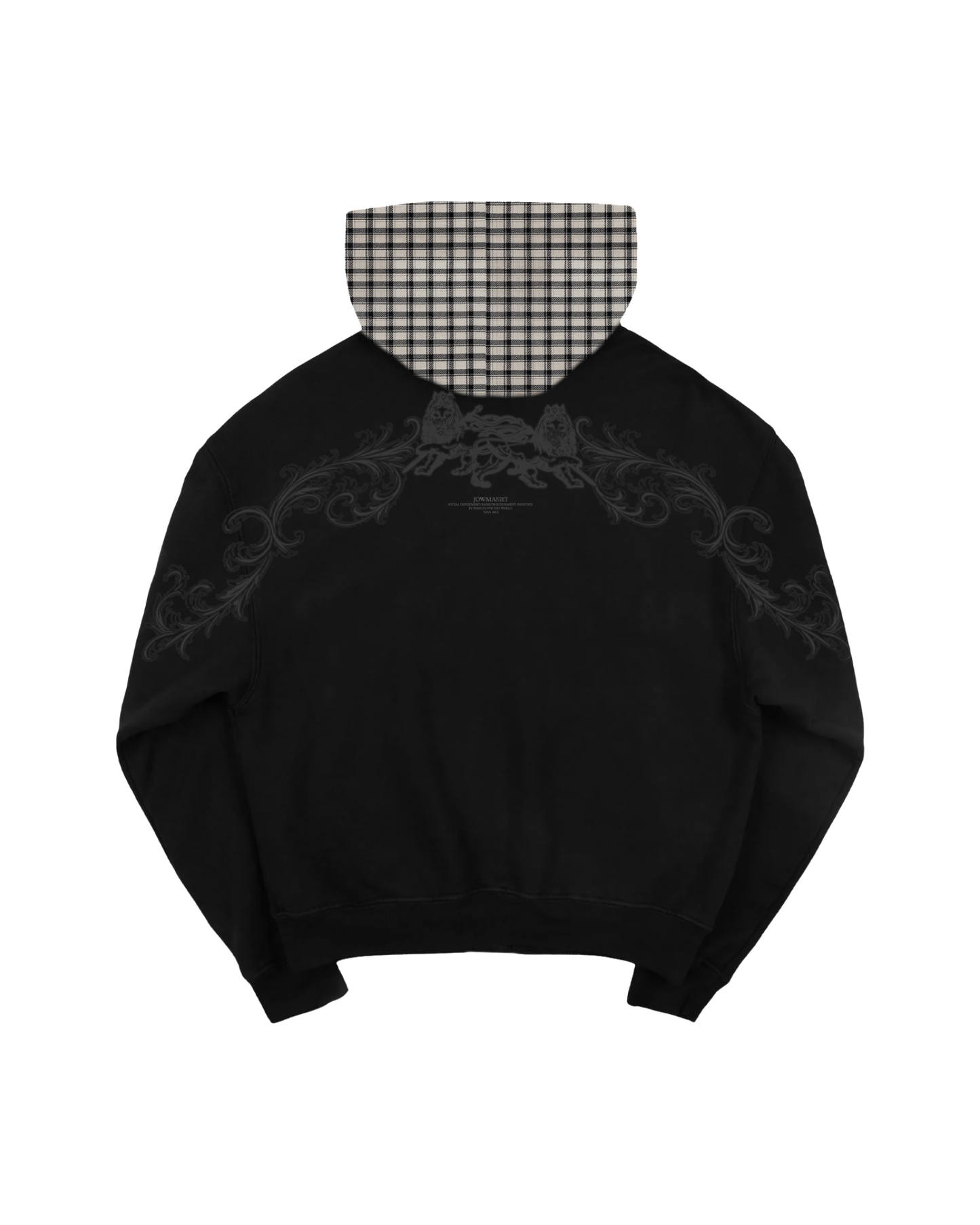 #JMS BLACK PATCH DOUBLE-ZIP HOODIE