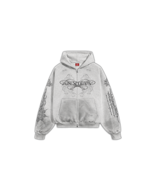 #AXT SAK YANT ZIP-UP HOODIES