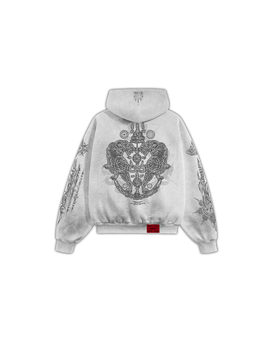 #AXT SAK YANT ZIP-UP HOODIES