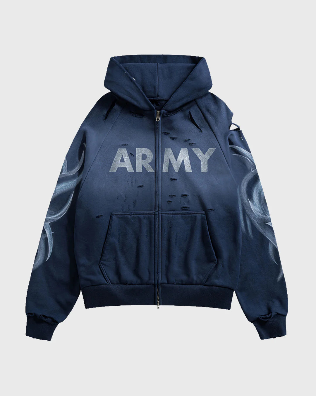 ARMY NAVY TRIBAL ZIP-UP