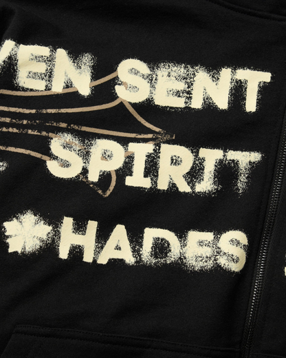 HADES HEAVENS CALL ZIP-UP HOODIE BLACK