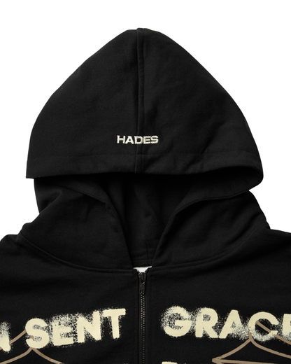 HADES HEAVENS CALL ZIP-UP HOODIE BLACK