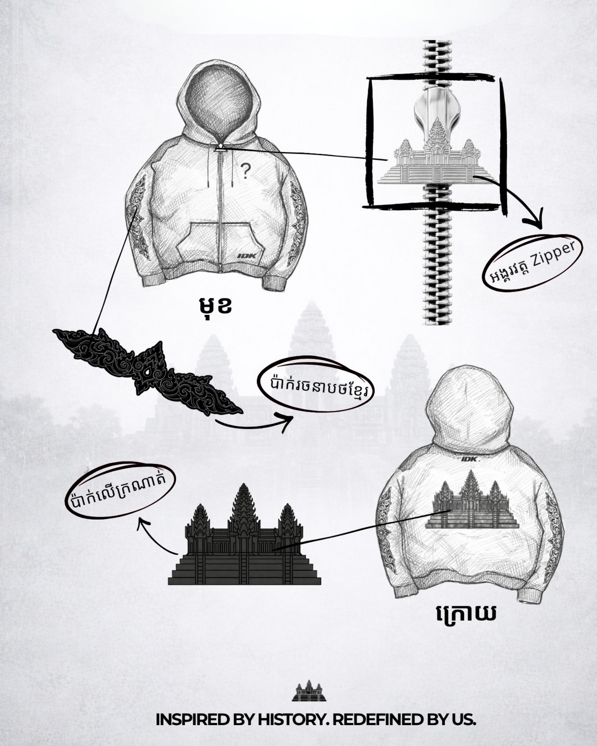 ANGKOR ZIP-UP HOODIE