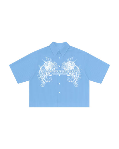 JMS BABY BLUE BUTTON UP