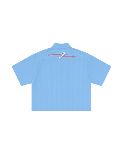 JMS BABY BLUE BUTTON UP