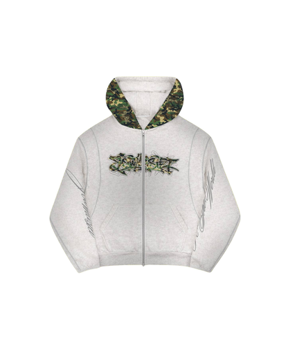 #JMS PATCH DOUBLE-ZIP HOODIE