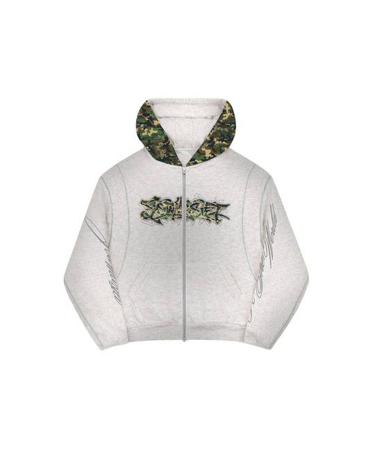 #JMS PATCH DOUBLE-ZIP HOODIE