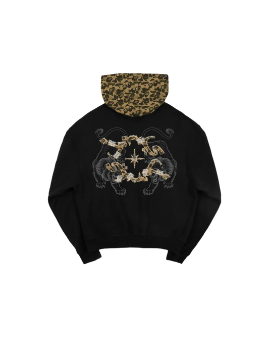 #JMS KAMO LION PATCHWORK ZIP UP HOODIE