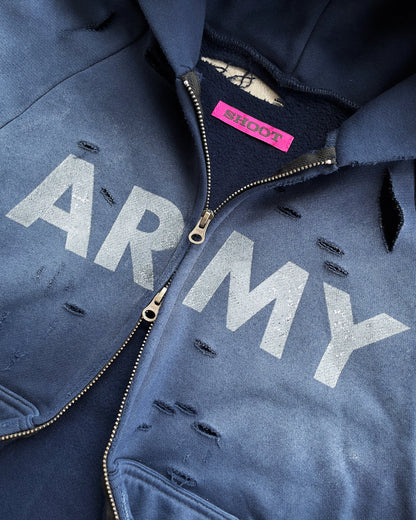 ARMY NAVY TRIBAL ZIP-UP